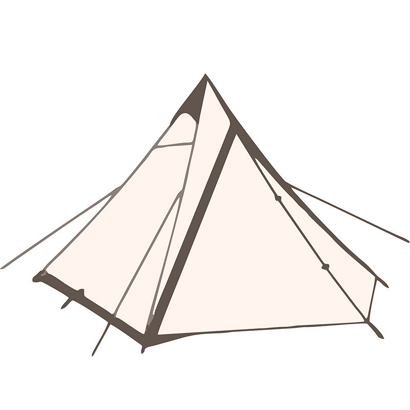 Tenda piramide a prova di pioggia in campeggio indiano leggero