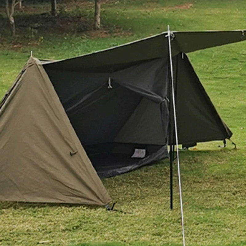 Tenda per riparo verde dell'esercito all'aperto