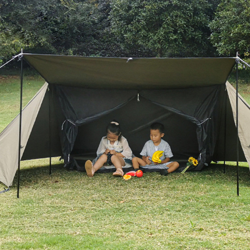 Tenda per riparo verde dell'esercito all'aperto