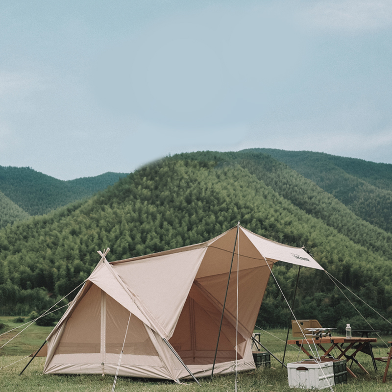 Tenda da campeggio a teatro a frame