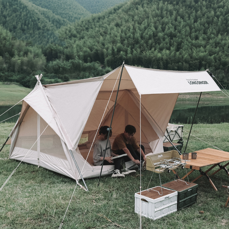 Tenda da campeggio a teatro a frame